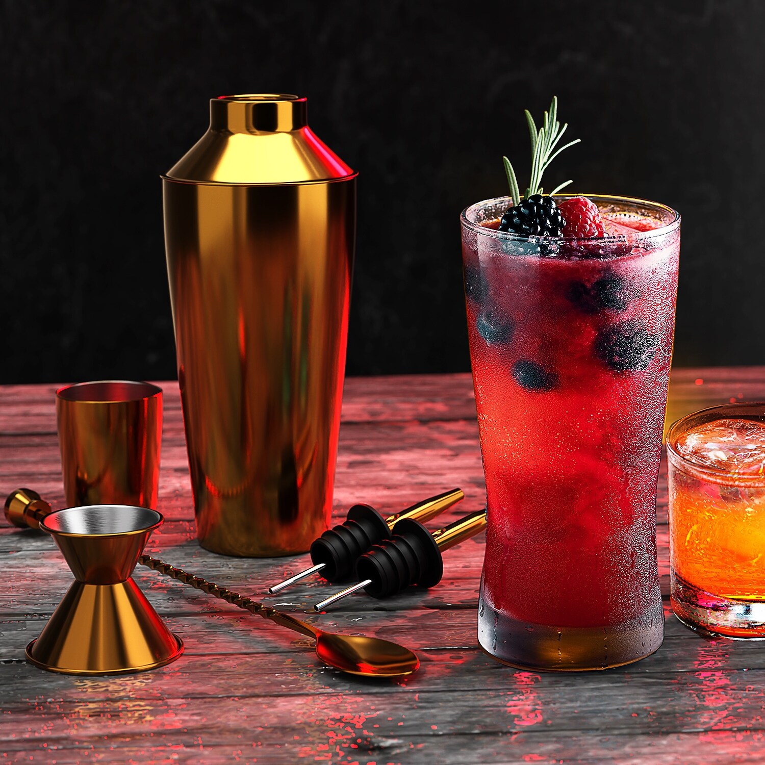 MIXOFLAIR 9-Piece Stainless Steel Bartender Kit With Boston Shaker - Complete Cocktail Set For Home Bars & Gifts - View #8