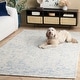 preview thumbnail 5 of 9, SAFAVIEH Handmade Ebony Kelly Contemporary Wool Rug 4' x 6' - Ivory/Blue