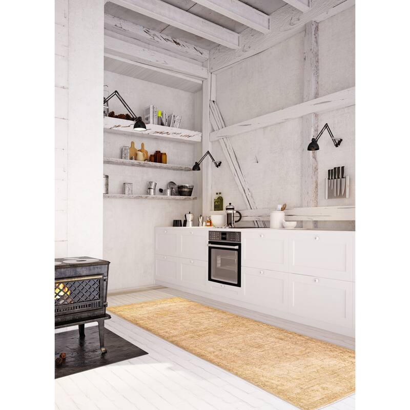 ECARPETGALLERY Hand-knotted Chobi Finest Cream Wool Rug - 2'8 x 8'1