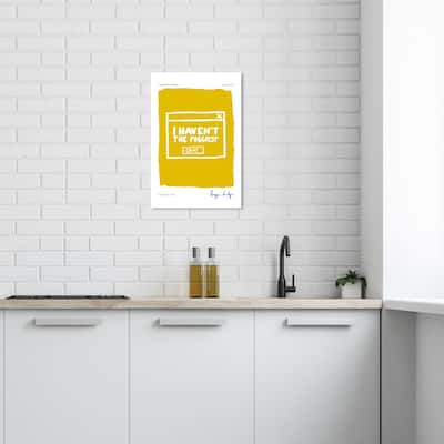 Wynwood Studio Canvas Typography and Quotes Press Okay Window Yellow and Mustard Modern & Contemporary Wall Art Canvas Print
