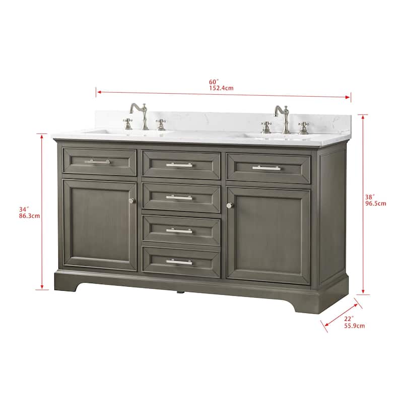 Sudio Design Thompson 60" Double Bathroom Vanity