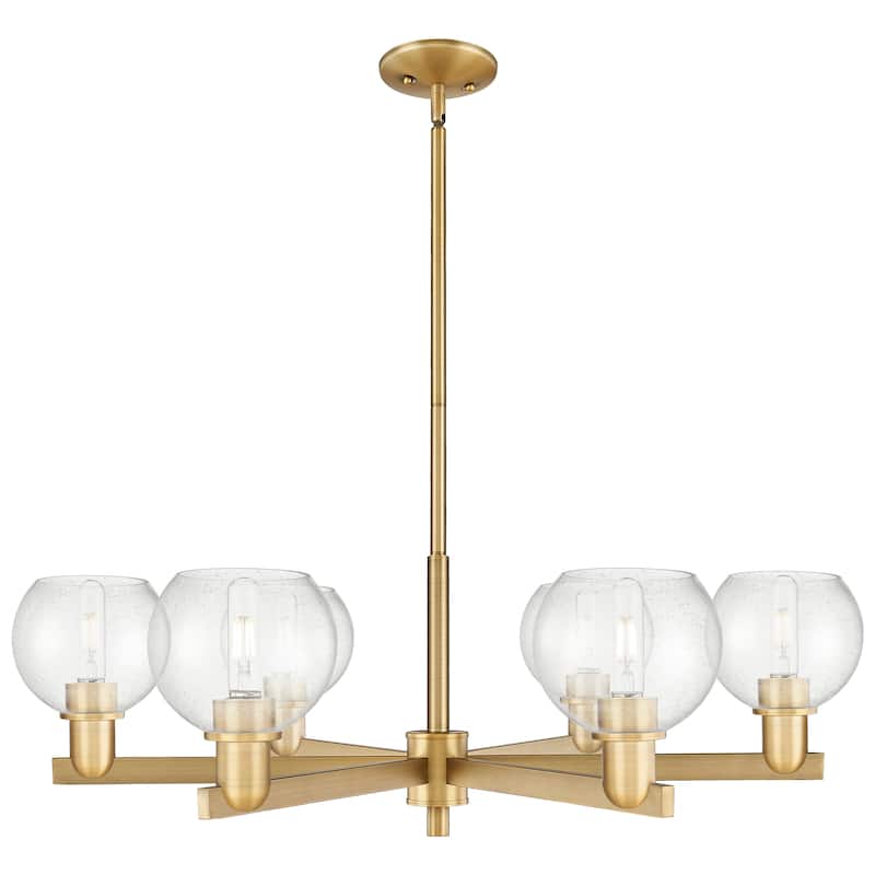 Innovations Lighting Endless Possibilities Arcadia - Athens - 6 Light 36" Stem Hung Chandelier - Brushed Brass/Seedy