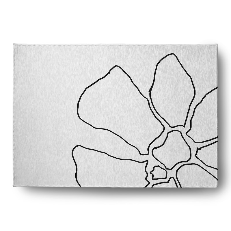 Petal Lines Spring Chenille Rug - Black/White - 8' x 10'