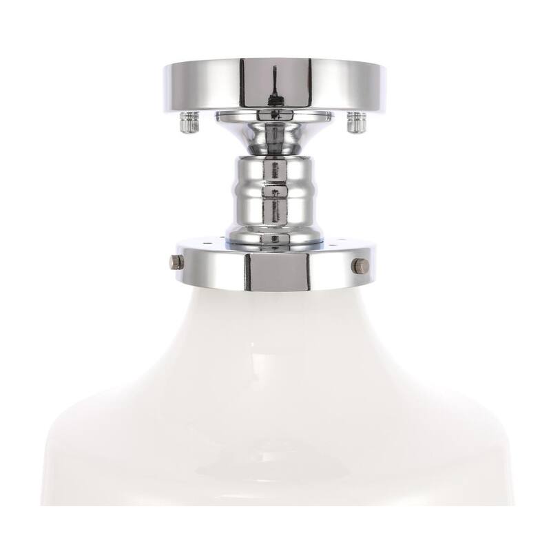 Copper Grove Limassol 1-light Frosted Glass Flush Mount