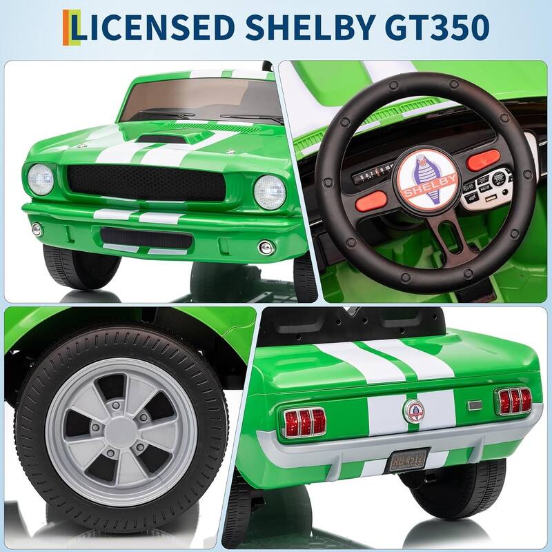 24V 2 Seater Ride on Licensed Shelby GT350 Ride on Toys for Kids Best Gift