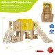 preview thumbnail 5 of 7, Wooden 7 in 1 Toddler Playset with Slide Climber Tunnel and Basketball Hoop for Kids Indoor and Outdoor Play Castle