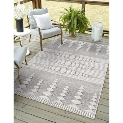 Domani Bella Modern Scandinavia Textured Indoor / Outdoor Area Rug