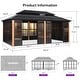preview thumbnail 19 of 62, PURPLE LEAF Double Top Outdoor Sunroom Screen House Patio Hardtop Gazebo