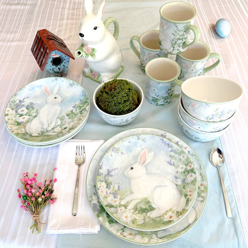 Certified International Easter Morning 11" Dinner Plates, Set of 4 - 11" Dia. x 1"