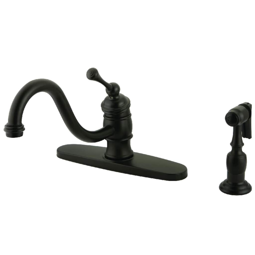 Kingston Brass Vintage Centerset Kitchen Faucet with Metal Lever