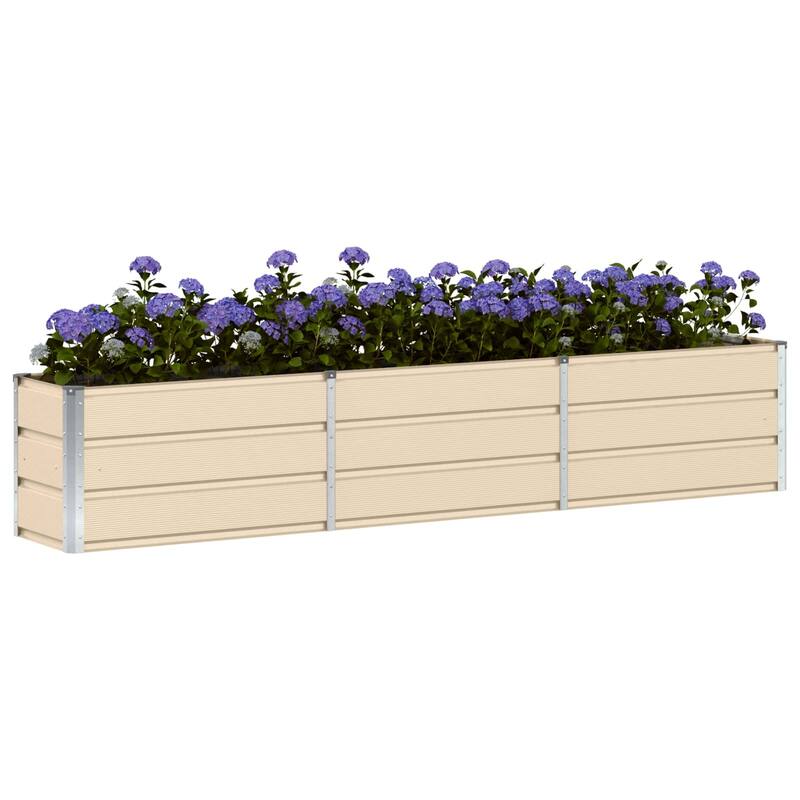 vidaXL Planter in Steel - 39.37 x 15.75 x 17.72"