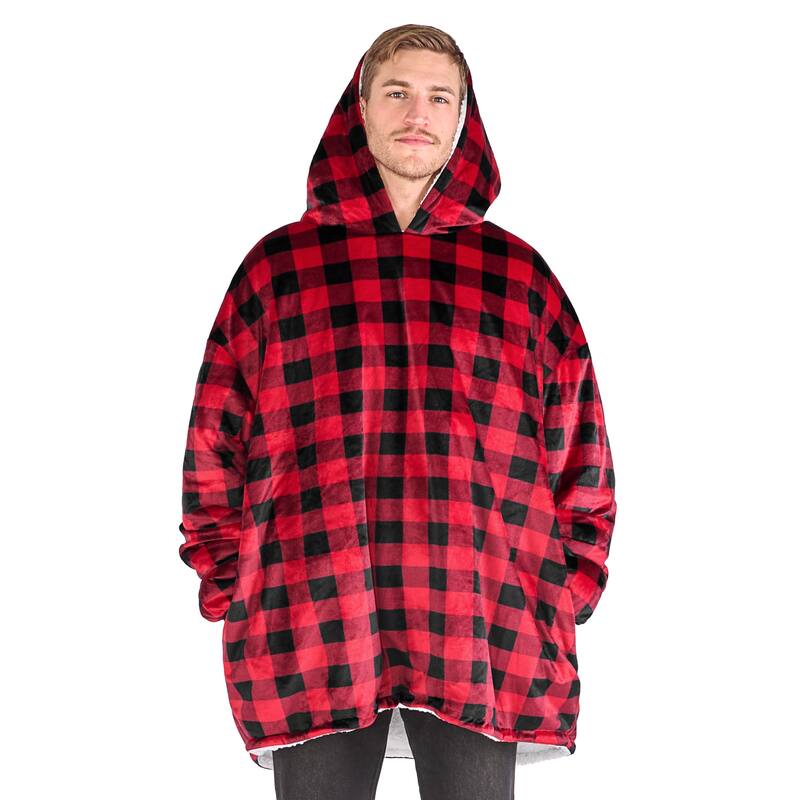 Bare Homey B-Cozy Oversized Sherpa Wearable Blanket