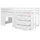 preview thumbnail 35 of 58, Vintage Clean Design Twin Size Loft Bed with Cabinet and Shelf,Versatility Galore and Solid Wood Construction