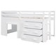 preview thumbnail 55 of 58, Wood Loft Bed with Ladder, Drawers and Safe Guardrail, Maximized Storage Space, Twin Size