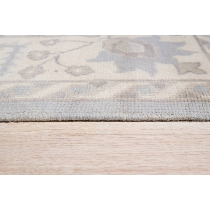 Hand-Knotted Wool Khotan Rug, 9' x 12', Green Area Rug, Elegant Handcrafted Design for Modern Interiors - L