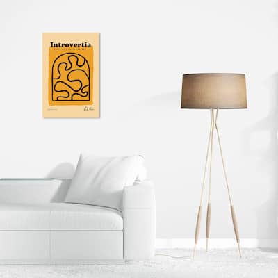 Wynwood Studio Canvas Typography and Quotes Introvertia Positive Love Orange and Modern & Contemporary Wall Art Canvas Print