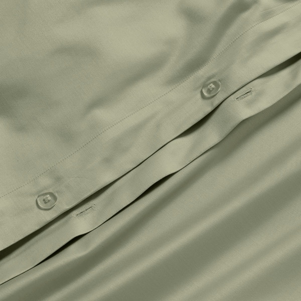 Superior Egyptian Cotton 650 Thread Count Solid Duvet Cover Set - Full - Queen - Sage