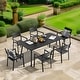 preview thumbnail 30 of 67, Pellebant Patio Dining Table Rectangular Aluminum Outdoor Table
