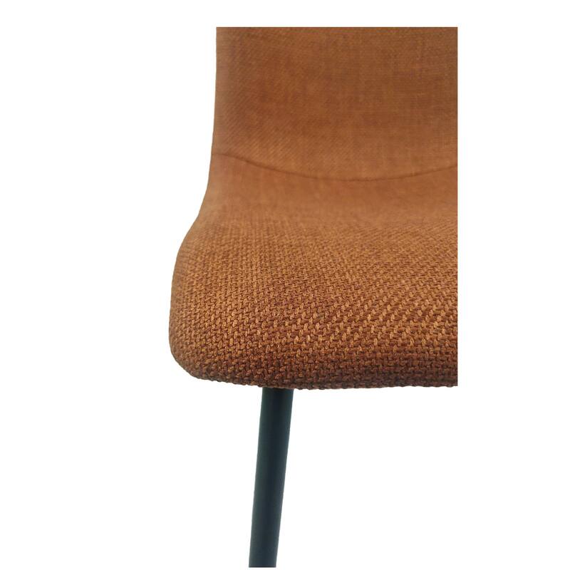 Dining Chairs Set of 4, Living Room Visitor Chairs, Brown Suedette Upholstered Accent Chairs, Kitchen Dining Room Chairs