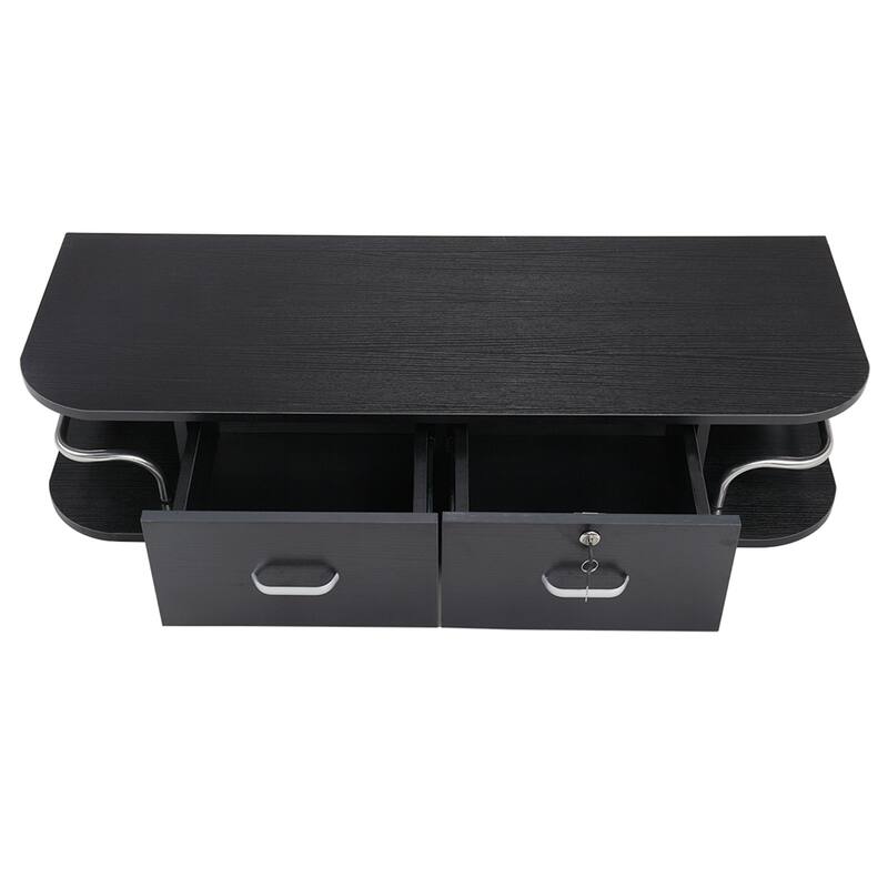 Wall-Mounted Styling Station,Hair Salon Locking Cabinet with Drawers