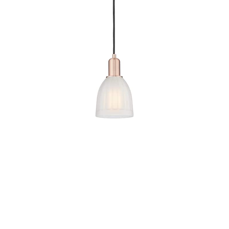 Innovations Lighting 716-1P-11-6 Brookfield Pendant Brookfield 6" Wide - Antique Copper / White