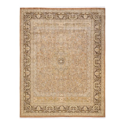 Overton Hand Knotted Wool Vintage Inspired Traditional Mogul Brown Area Rug - 8 x 10