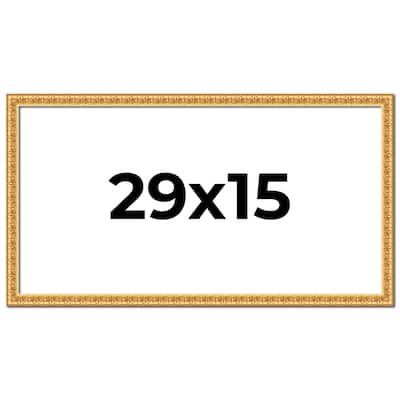 29x15 Frame Gold Real Wood Picture Frame