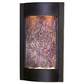 Adagio SWA1714 Serene Waters - Rajah Featherstone Wall Fountain - Textured Black Finish