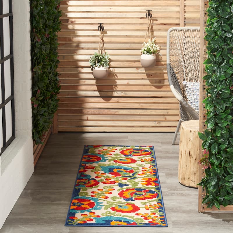 Copper Grove Alyssum Multicolor Indoor/Outdoor Rug. - 2' x 6' Runner - Multicolor