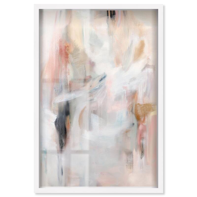 Drifting Colors II Shadowbox by Art Remedy - White - 24" x 36"