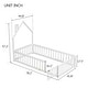 preview thumbnail 28 of 34, A floor bed with a shaped headboard and a protective fence