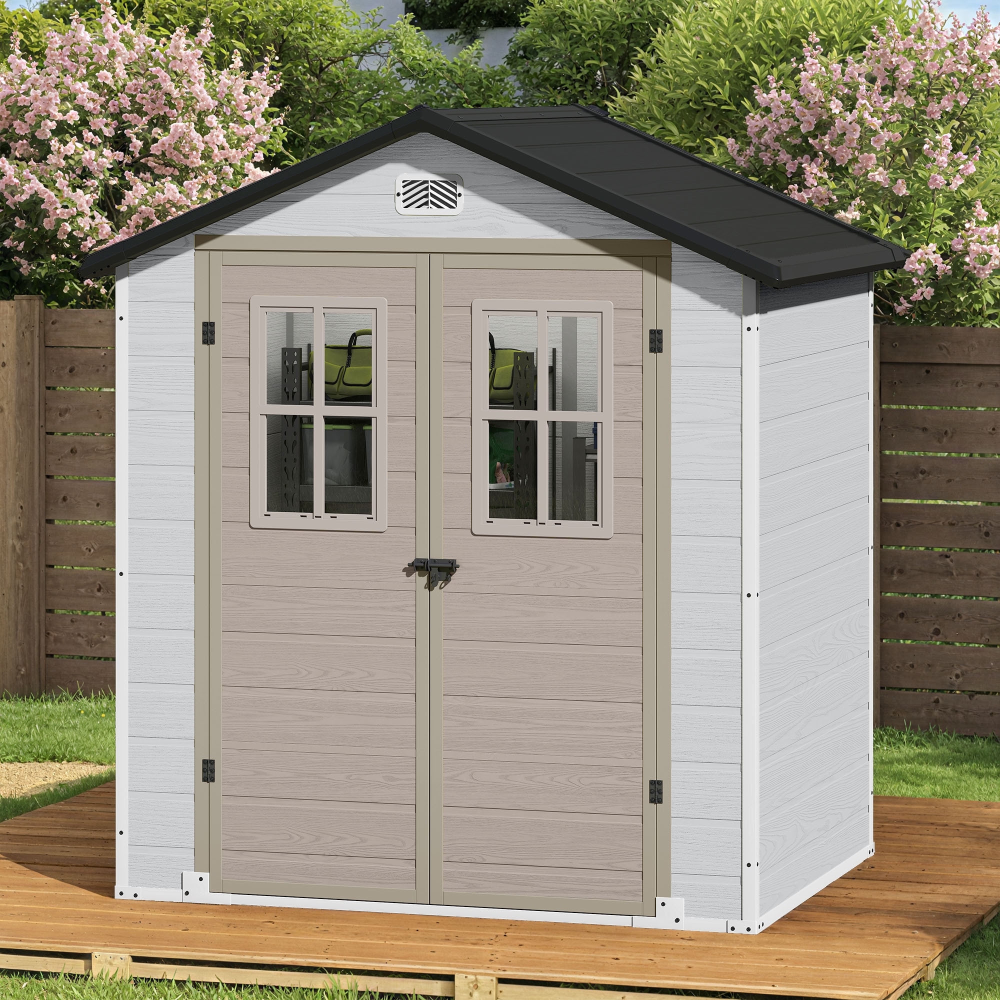 Moasis 6x4.4 Ft Resin Storage Shed - Overstock - 43381741