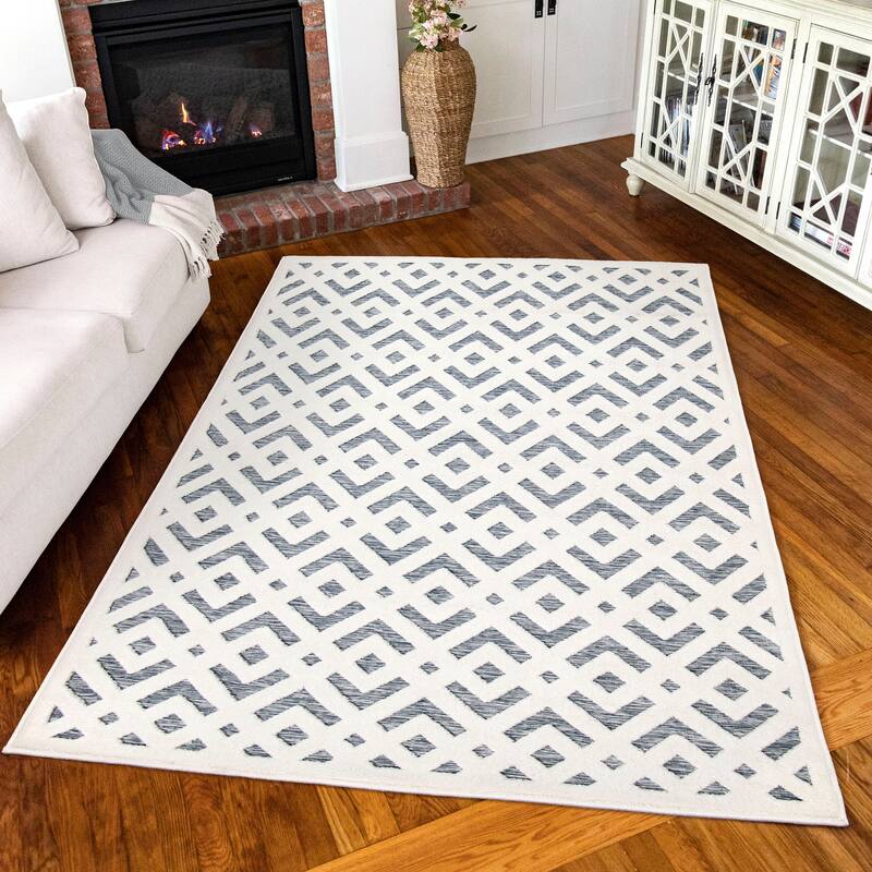 Simply Southern Cottage Covington Geometric Indoor Outdoor Rug