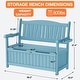 preview thumbnail 37 of 50, WINSOON All-Weather HIPS Outdoor Garden Bench, 56" Adirondack Outdoor Patio Bench