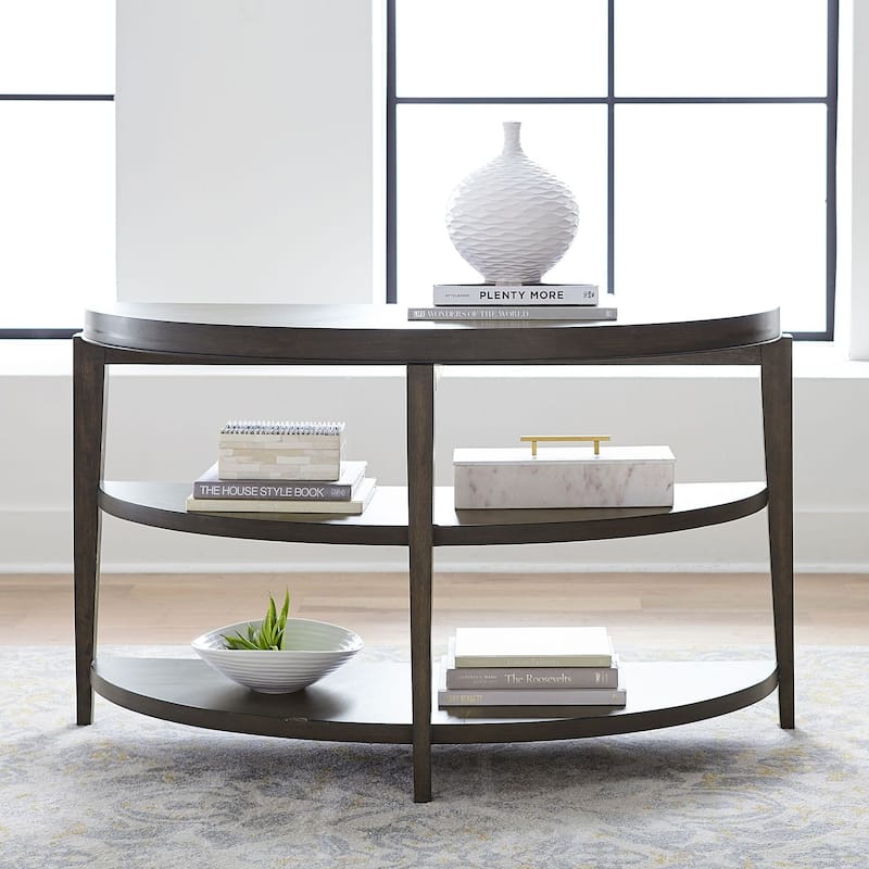 Penton Espresso Stone Sofa Table - Espresso - Wood