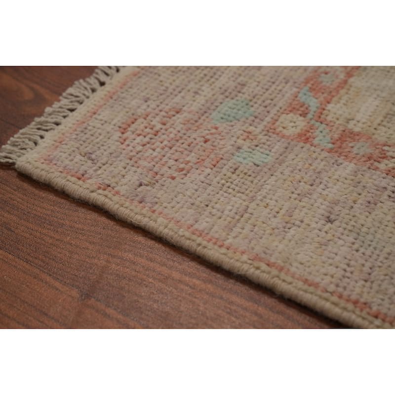 Hand Knotted Oriental 100% Wool Carpet Traditional Floral Yellow & Gold Ziegler Runner Rug - 9' 9'' X 3' 0''