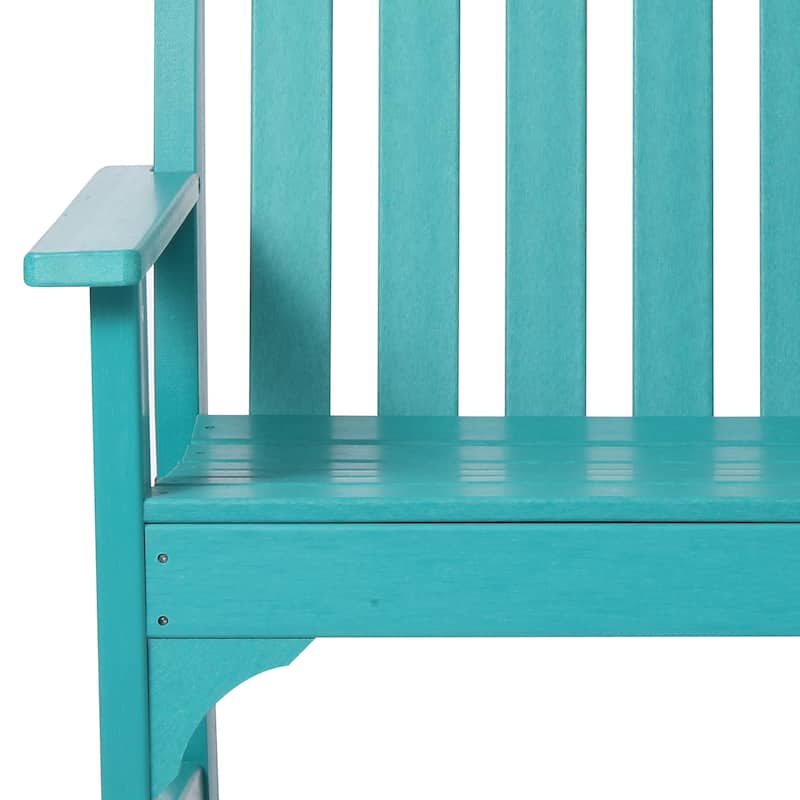 Polytrends Laguna Outdoor Patio 4-Piece Garden Chair and Porch Bench Conversation Set
