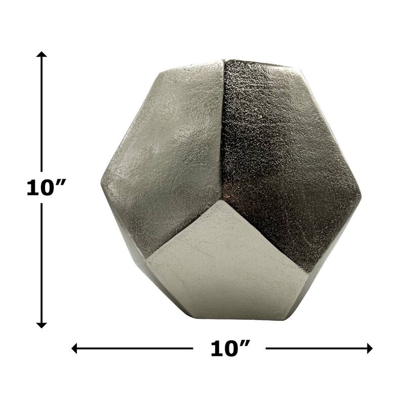 10 Inch Tall Decorative Handmade Aluminum Diamond Flower Vase