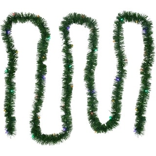 18' Pre-Lit LED Pine Artificial Christmas Garland - Multicolor Lights