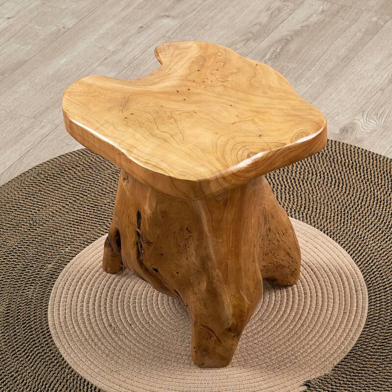 Greenage Cedar Roots Naturally Shaped Mushroom Side Table Stand