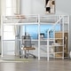 preview thumbnail 19 of 31, Full Metal Loft Bed with Desk, Storage Stairs & LED