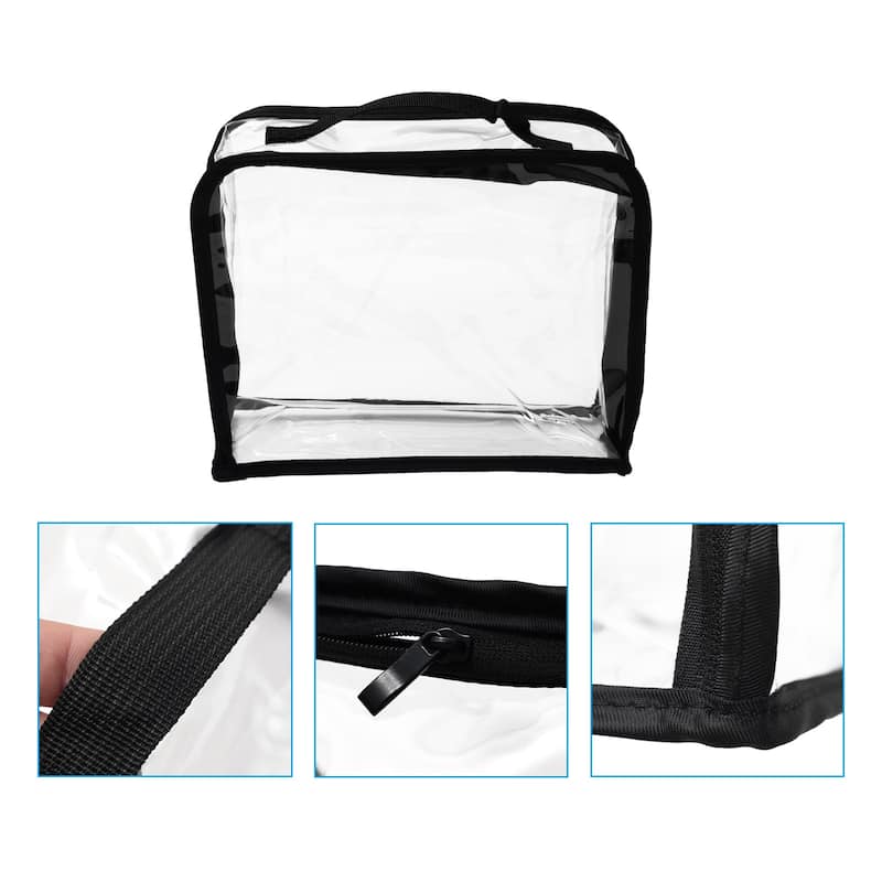 Handbag Dust Bags, PVC Clear Dustproof Purse Handbag Cover, Black