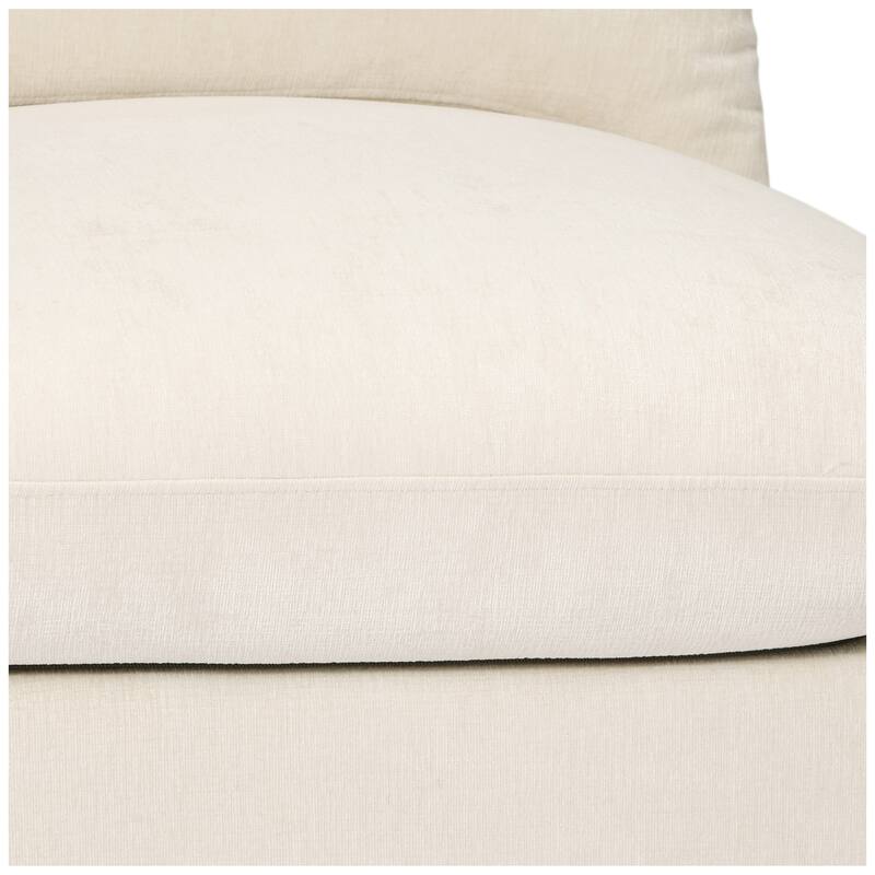 Lucca Chenille Upholstered Single Sofa Chair with Ottoman