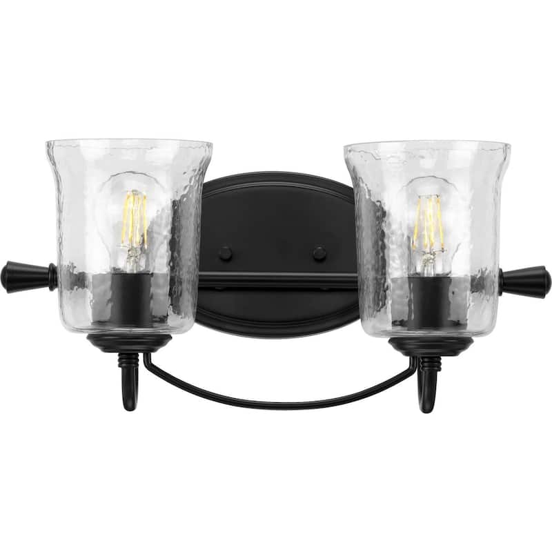 Bowman Collection Black Two-Light Bath - 7.75"H