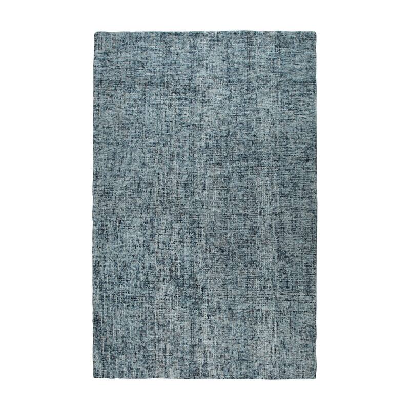 Home Decor EORC Hand-Tufted Wool Modern Loop Rug Elegant Dark Blue Area Rug for Living Room, Bedroom, Office, & Home Décor Sty