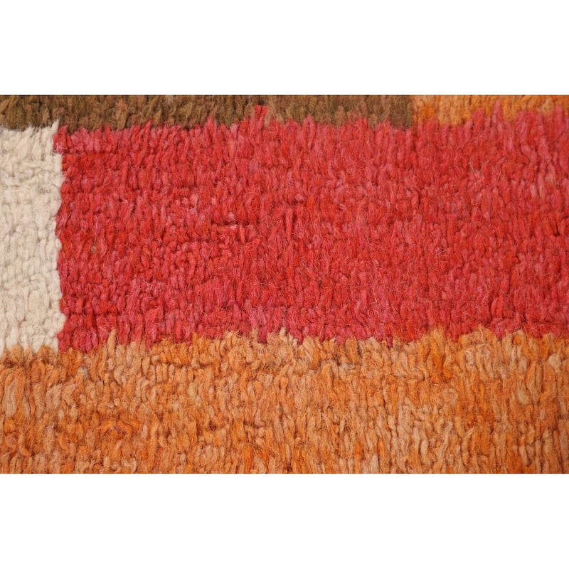 All-Over Plush Moroccan Area Rug Handmade Wool Carpet - 8'0" x 10'7"