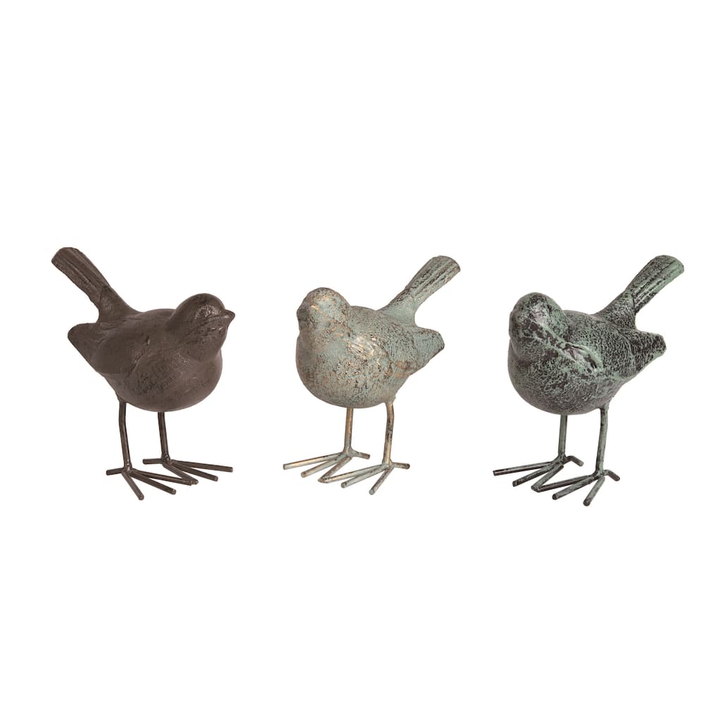 Transpac Iron Bird Decor Set of 3 Spring Home Decorations