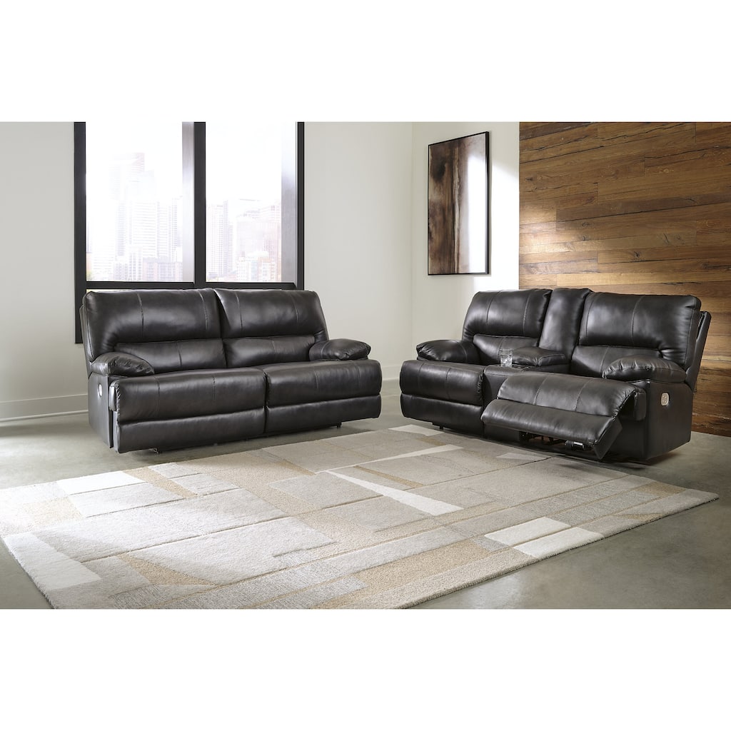 Signature Design by Ashley Mountainous Black 2-Piece Upholstery Package - 85"W x 42"D x 42"H