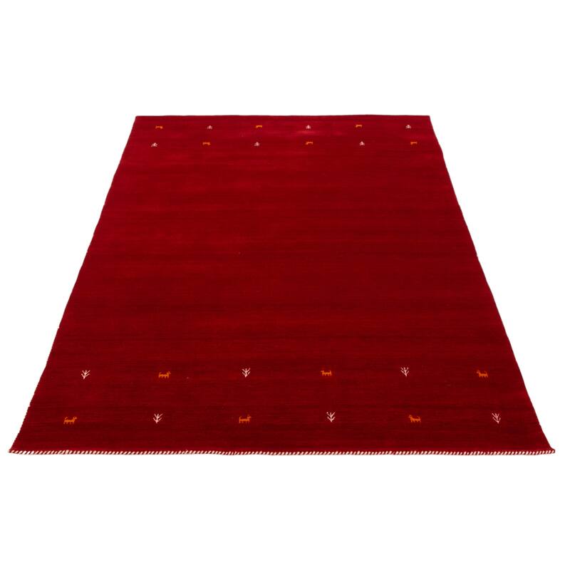 Kashkuli Gabbeh Red Rug 6'6" x 8'0" - 6'6 x 8'0