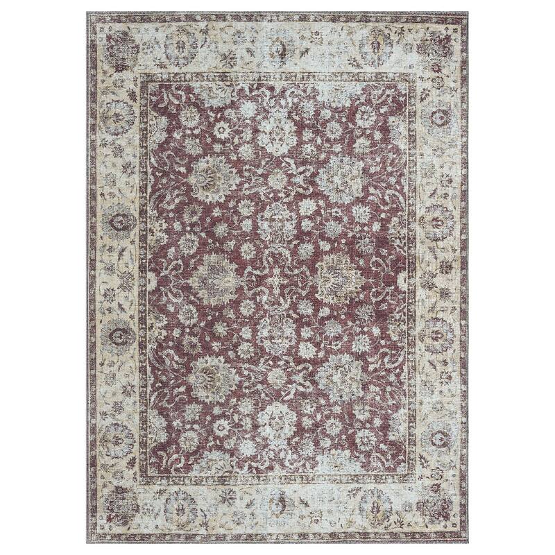 Legacy Cairo Traditional Bordered Washable Area Rug